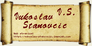 Vukoslav Stanovčić vizit kartica